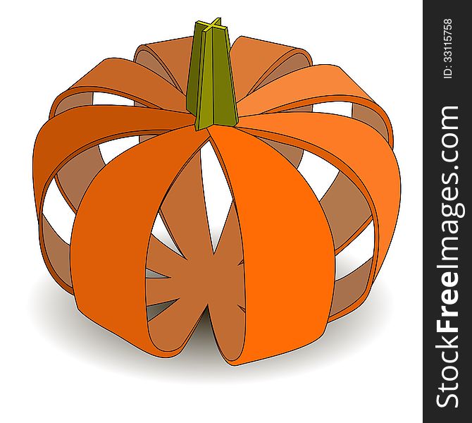 Abstract applique pumpkin on Halloween. EPS 10 Vector. Abstract applique pumpkin on Halloween. EPS 10 Vector