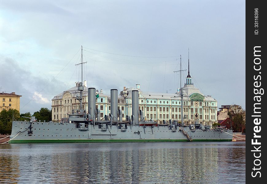 Aurora Cruiser In Saint-Petersburg