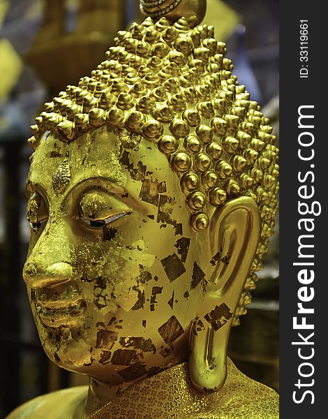 Gloden buddha in lampang Thailand. Gloden buddha in lampang Thailand