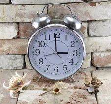 Clock With Shells Royalty Free Stock Photo Clock With Shells Royalty Free Stock Photo