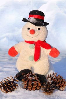 Funny Toy Snowman Royalty Free Stock Image