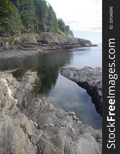 Juan de Fuca strait between Vancouver island and Olympic penninsula