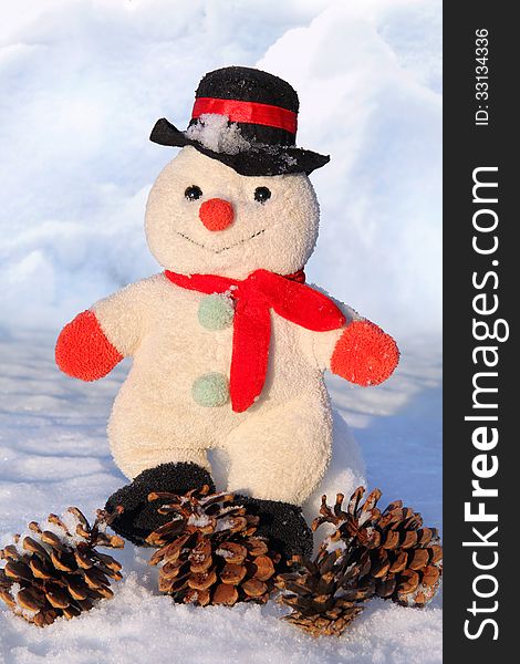 Funny toy snowman