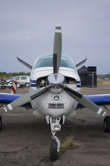 Front Part Of Small Light Aircraft Royalty Free Stock Images