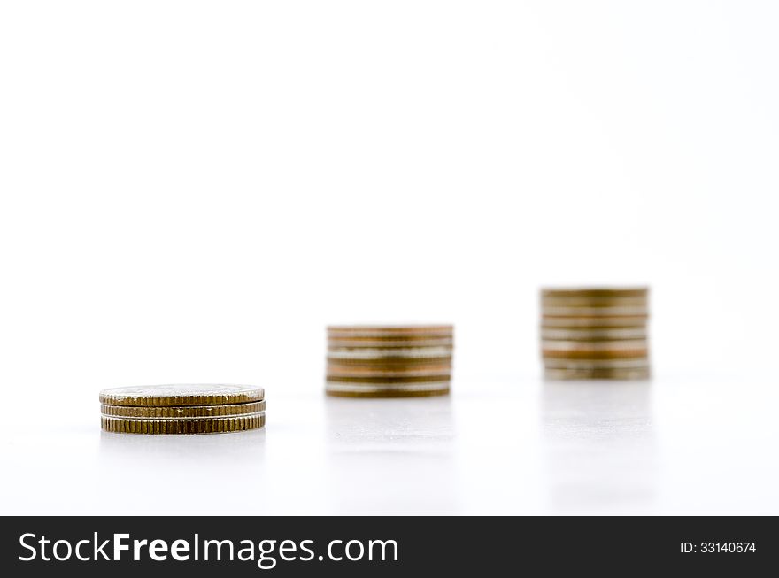 Coin on white background. Coin on white background