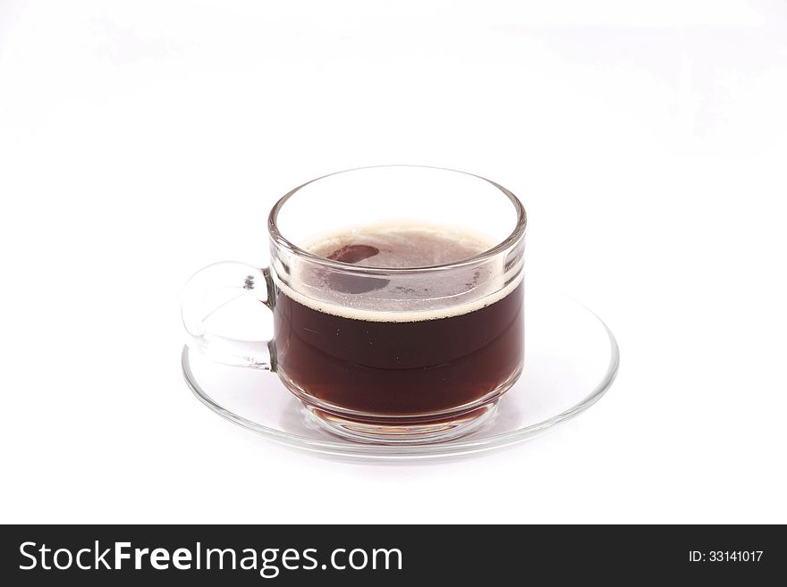 Coffee in cup on white background. Coffee in cup on white background