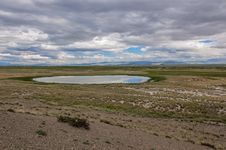 Lake Steppe Mountains Sky Royalty Free Stock Photography Lake Steppe Mountains Sky Royalty Free Stock Photography