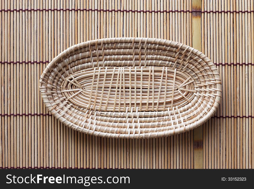 Empty wicker basket, Thai style. Empty wicker basket, Thai style