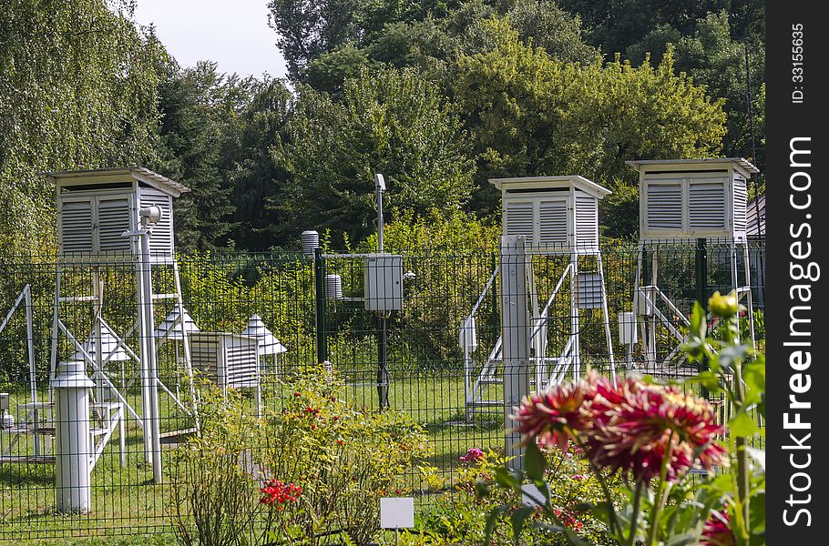 Weather station in a botanical garden in Krakow. Weather station in a botanical garden in Krakow