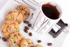 Cookies And Chocolate With Tea Stock Photography Cookies And Chocolate With Tea Stock Photography