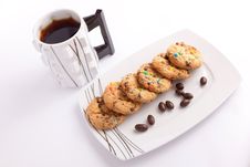 Cookies And Chocolate With Tea Stock Photos Cookies And Chocolate With Tea Stock Photos