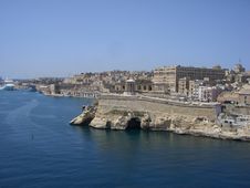 Old Town And Fortress Of La Valletta On Malta Stock Images