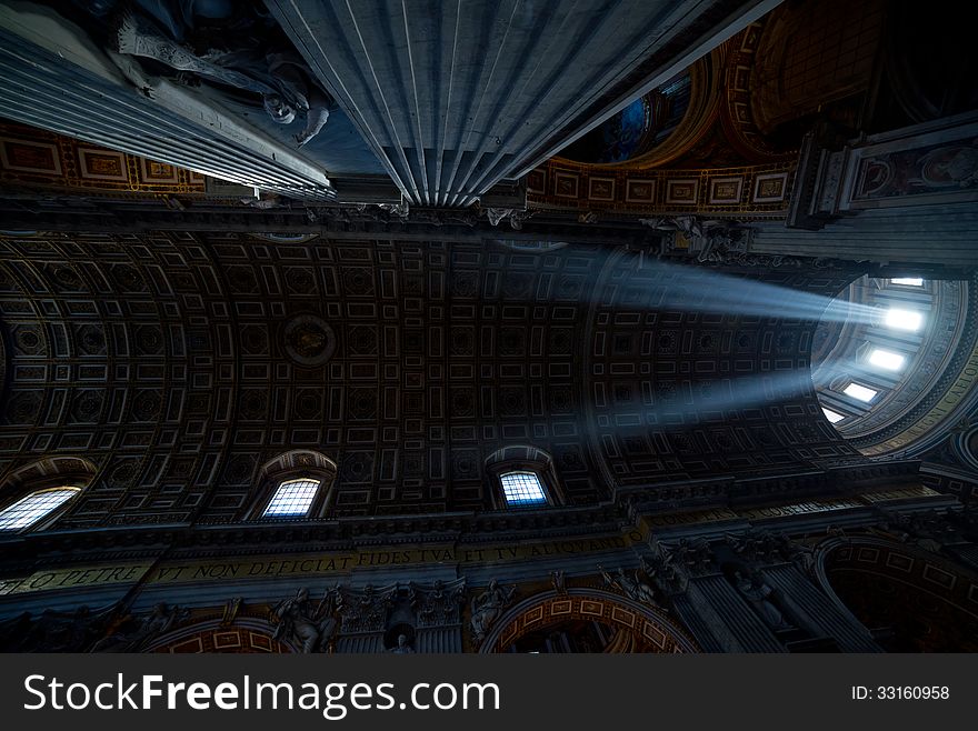 Ceiling of the S. Pietro Basilica. Ceiling of the S. Pietro Basilica