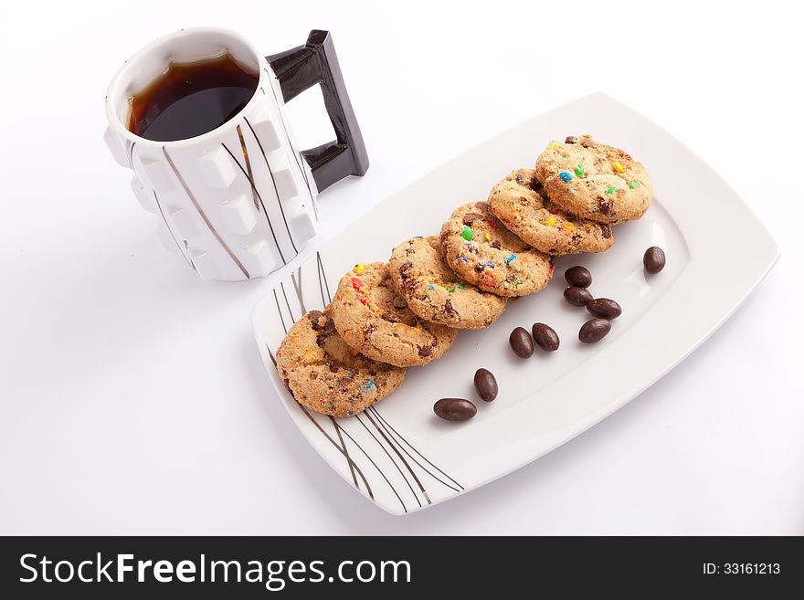 Cookies And Chocolate With Tea