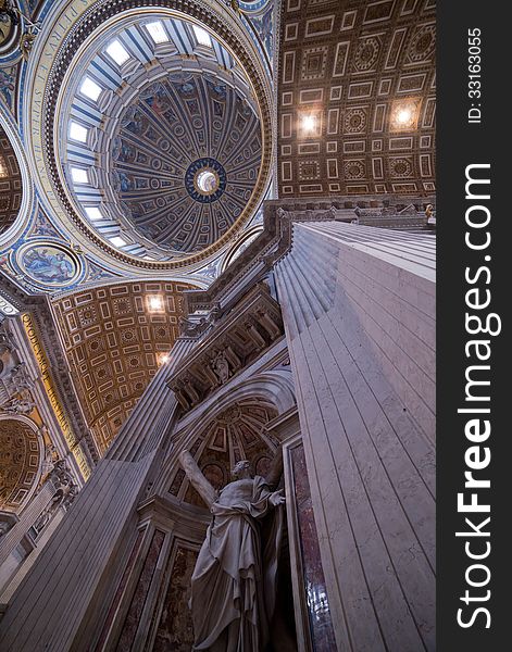 Ceiling of the S. Pietro Basilica. Ceiling of the S. Pietro Basilica