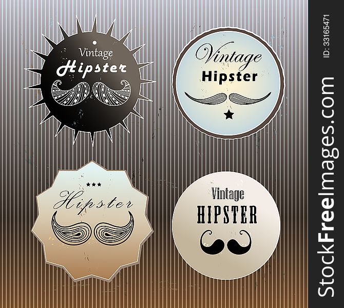 Hipster graphic logo on the old background. Hipster graphic logo on the old background