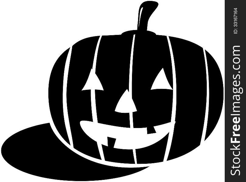 Vector illustration of charming halloween pumpkin