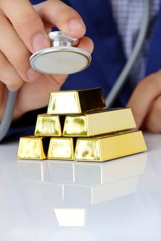 Concept Image Of Gold Bars Stock Photos Concept Image Of Gold Bars Stock Photos