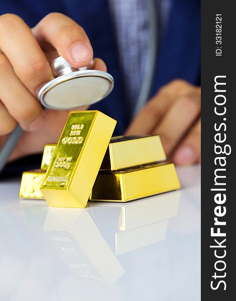 Concept image of gold bars. Concept image of gold bars