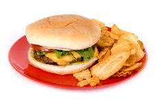 Cheese Burger Royalty Free Stock Photos