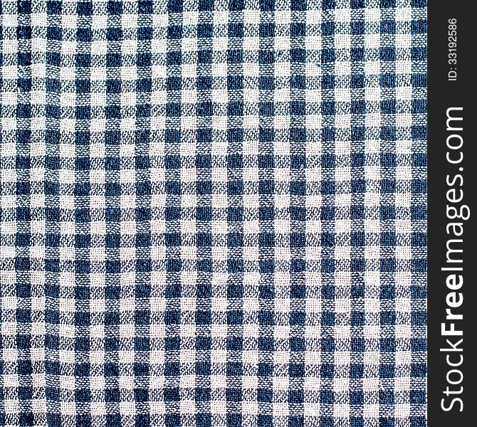 Blue Gingham or checked tablecloth background