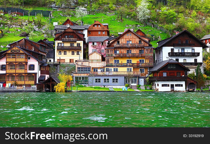 Pictorial small village in Austrian Alps - Hallstatt. Pictorial small village in Austrian Alps - Hallstatt