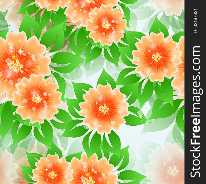 Vector floral Seamless Pattern.