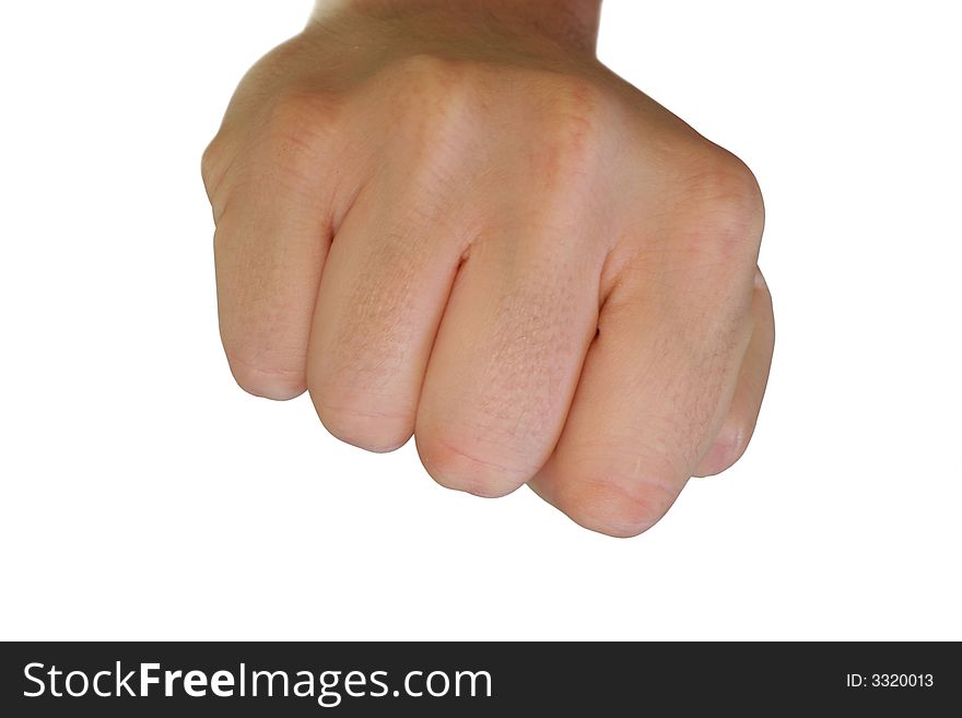 Hand isolated on pure white background. Hand isolated on pure white background