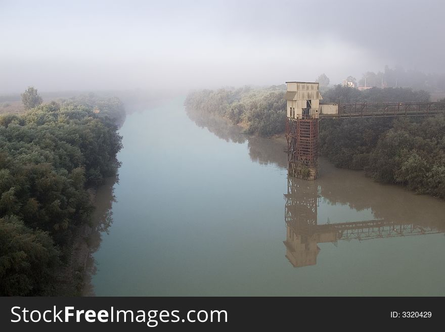 Fog on a river