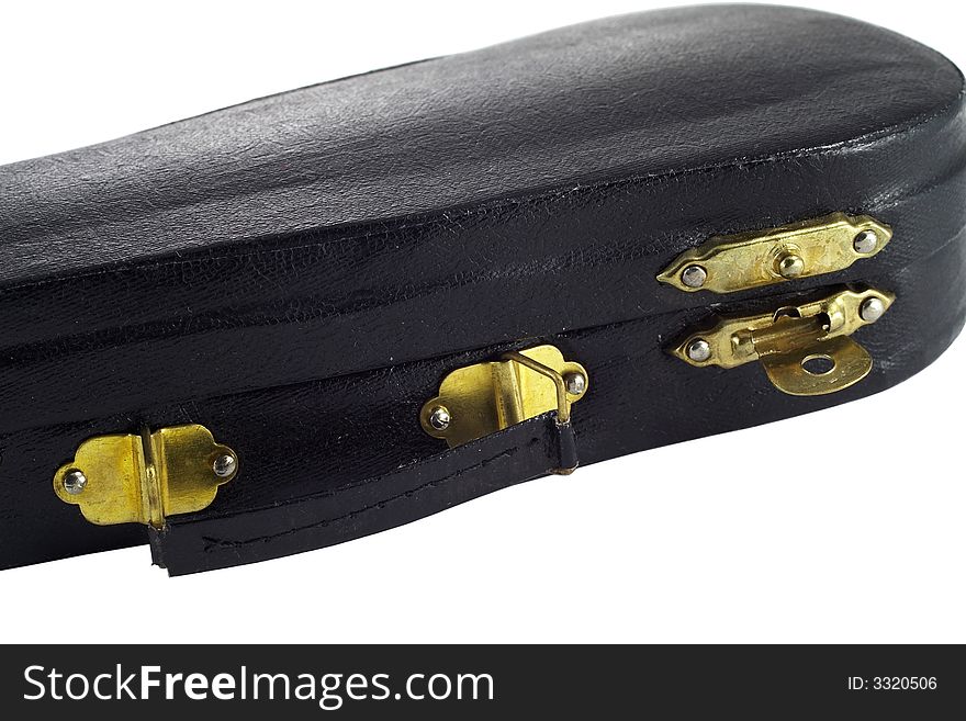 Small fiddle-case isolated with clipping path
