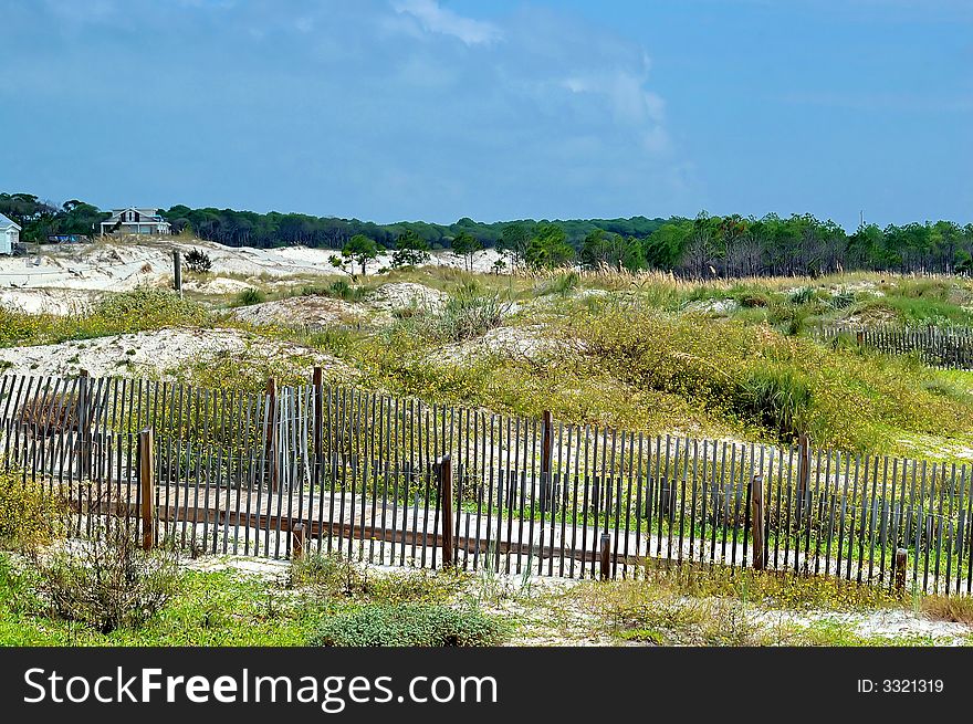 Boardwalk on gulf of mexico beach. Boardwalk on gulf of mexico beach