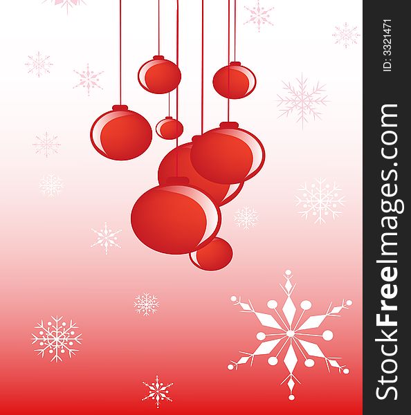 Illustration of a christmas baubles , suitable for card. Illustration of a christmas baubles , suitable for card