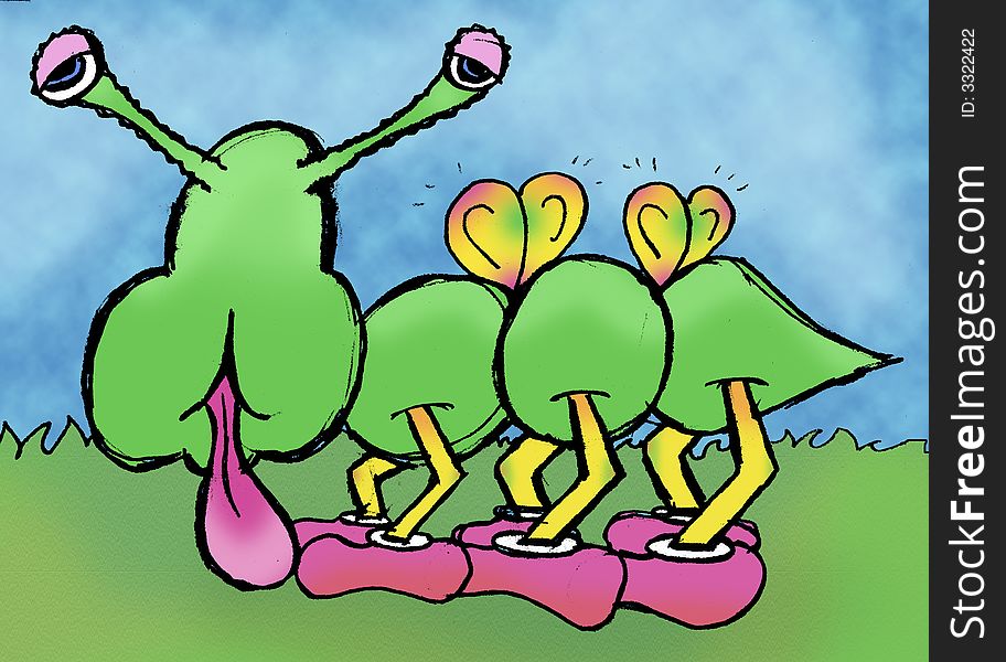 Here's a fun illustration of a cute caterpillar turning butterfly!. Here's a fun illustration of a cute caterpillar turning butterfly!