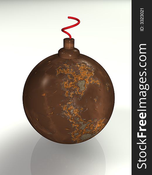 Bomb 3d concept illustration white background