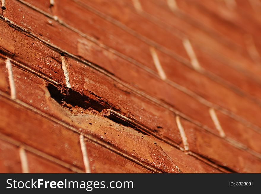 Brick red wall