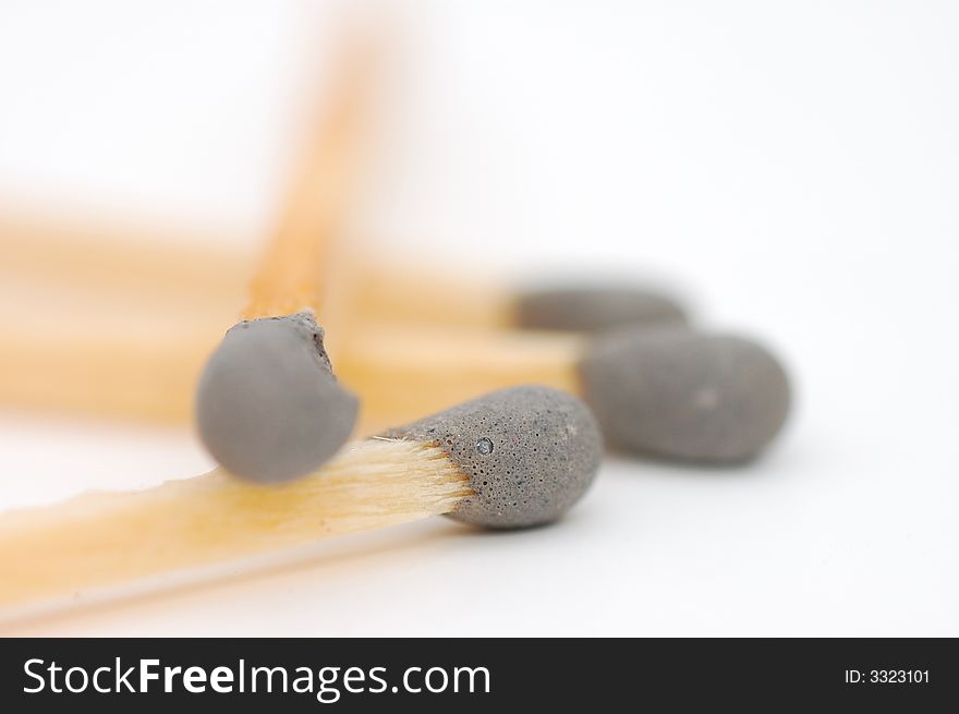 Match sticks out,macro view