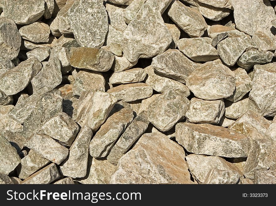 A background of grey and white stones. A background of grey and white stones