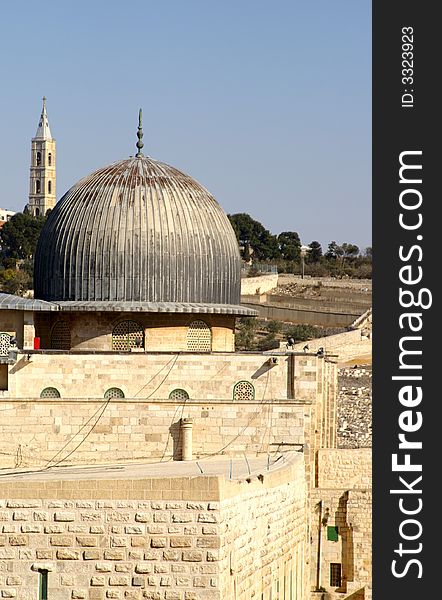Jerusalem old city - al aqsa mosque on a temple mount