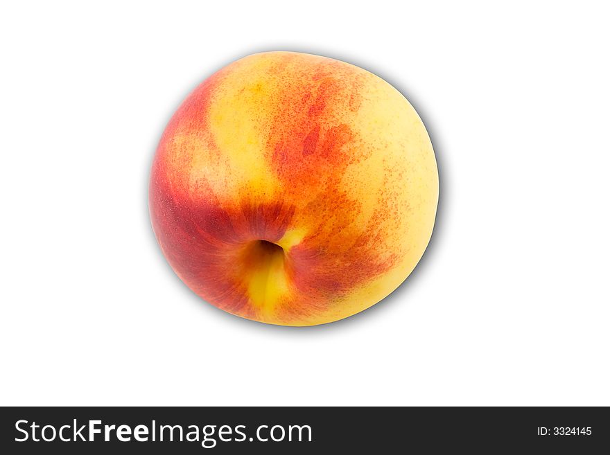 Nectarine isolated (with clipping path)