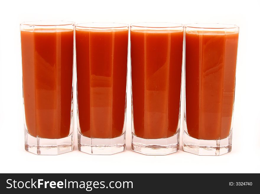 Glass of tomato juice-dietary feed and drink useful to health