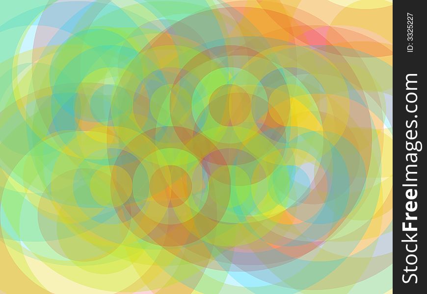 Abstract circles in different colors