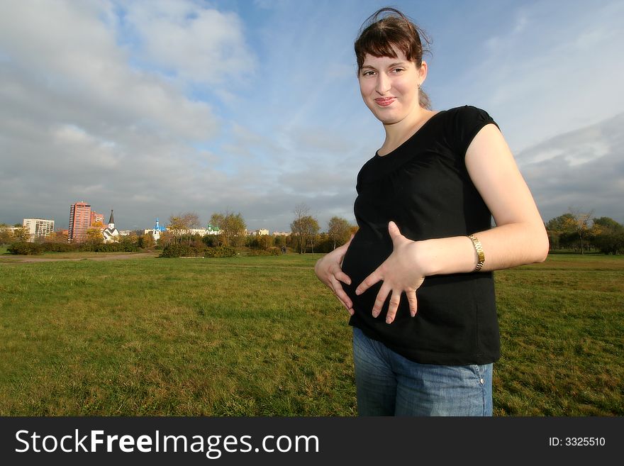 Pregnant Happy Female