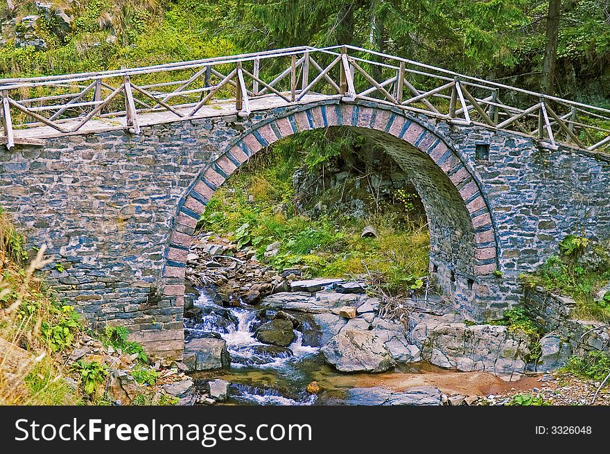 Old pictorial bridge in a bulgarian village. Old pictorial bridge in a bulgarian village