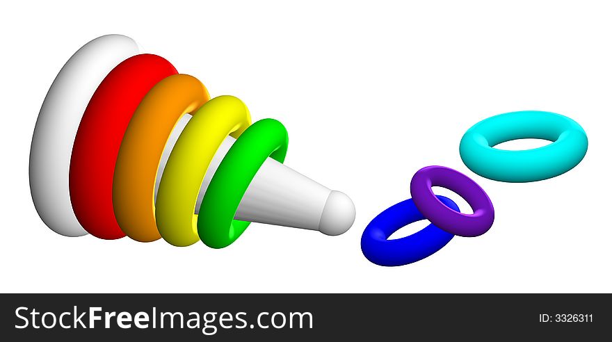 Isolated color baby pyramid with shadow. Isolated color baby pyramid with shadow.