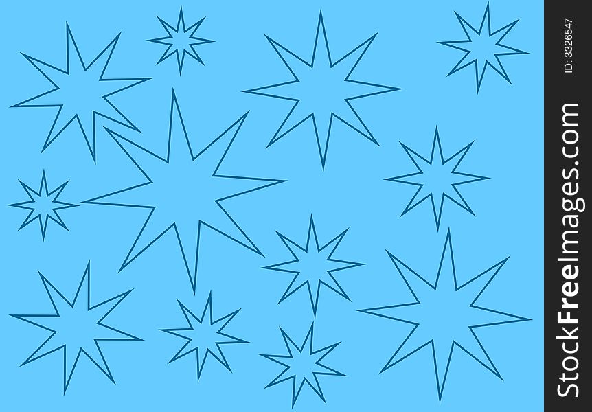 A blue background with stars in different sizes. A blue background with stars in different sizes.