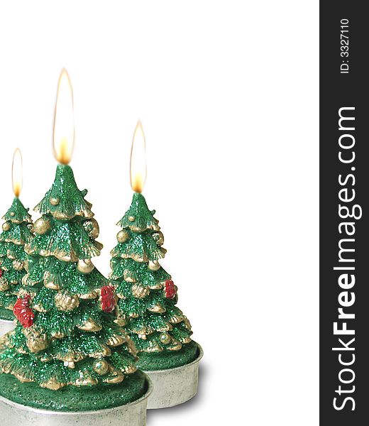 Christmases fir green tree candles