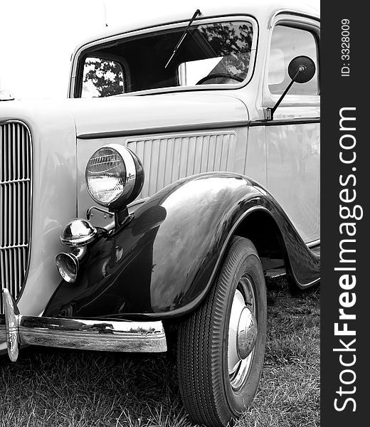 Close-up of a vintage american car. Close-up of a vintage american car