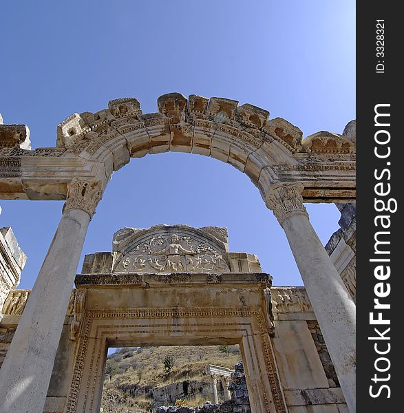Ruins of ancient town of Ephesus, Turkey