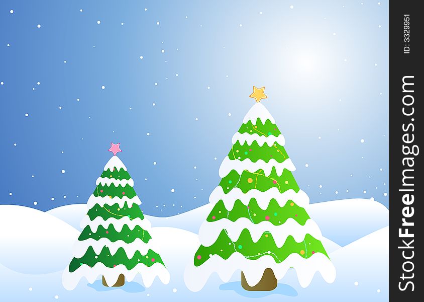 Christmas trees / Card