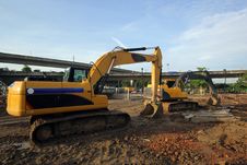 Excavator And Backhoe Royalty Free Stock Photography Excavator And Backhoe Royalty Free Stock Photography
